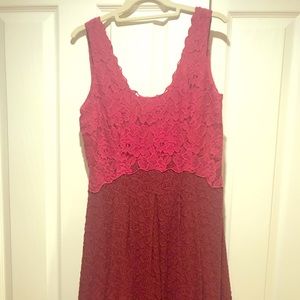 Red lace Anthropologie dress